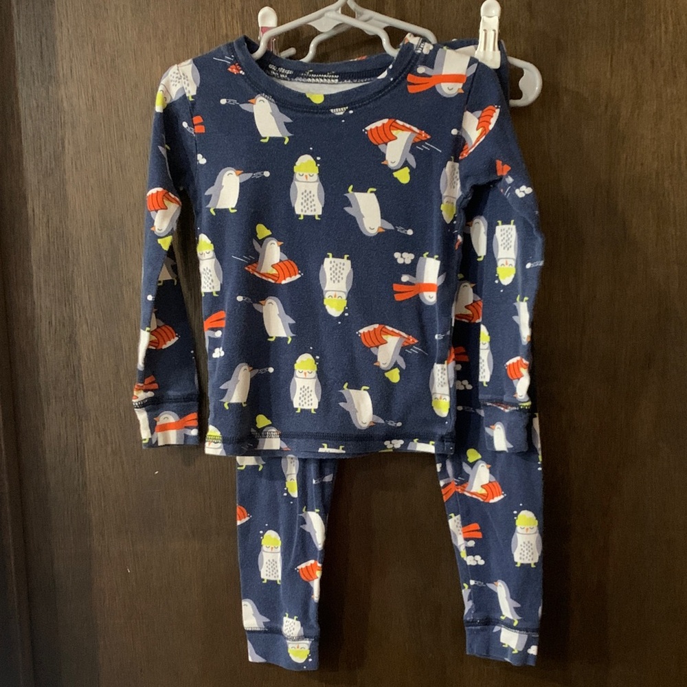 *3/$10* Carter's Navy Penguin Print Pajama Set
